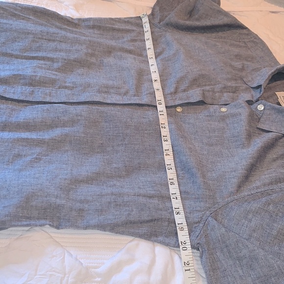 TROVATA Birds of Paradise Chambray Shirt Dress Minimalist Cottagecore Size S - Picture 8 of 8